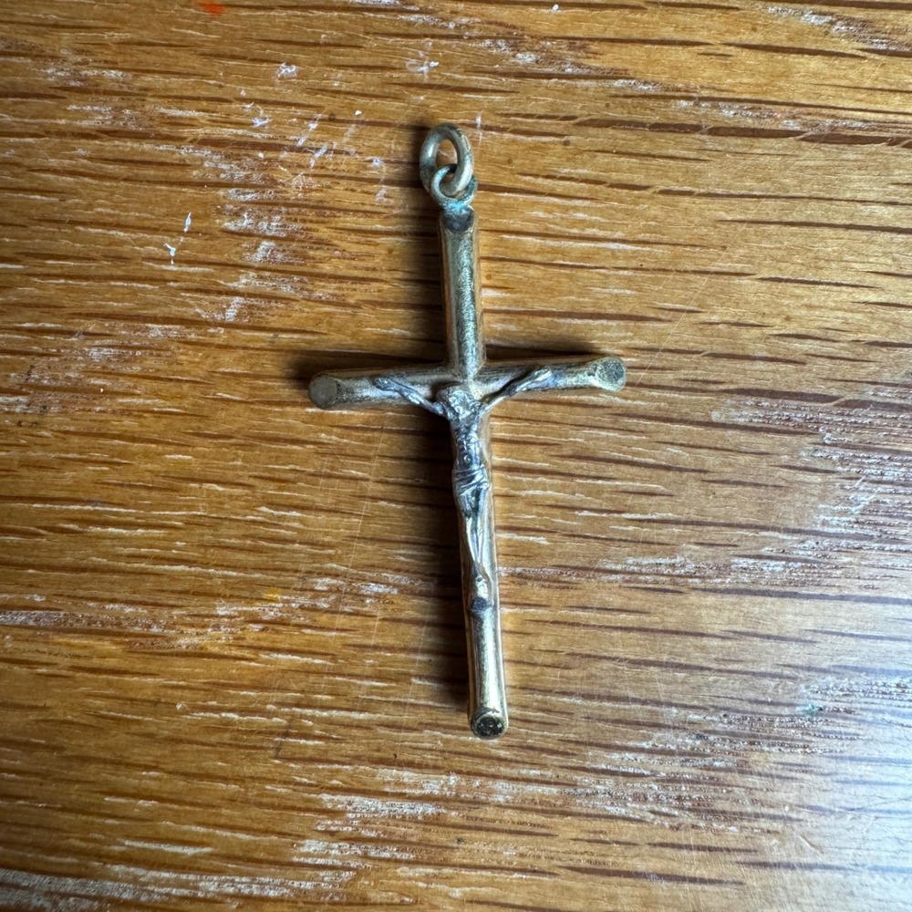 14K GF PPC Religious Crucifix Pendant Jesus Christ Charm 14K Gold‎ Filled